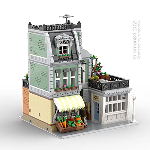 Tewerfitisme Modular Haus Baustein Technik MOC-59472 - Panel de construcción para carpintero, vista de calle, modelo 3627, bloques de construcción compatibles con Lego Creator Expert 10260 10270