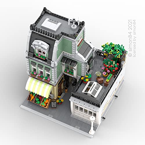 Tewerfitisme Modular Haus Baustein Technik MOC-59472 - Panel de construcción para carpintero, vista de calle, modelo 3627, bloques de construcción compatibles con Lego Creator Expert 10260 10270