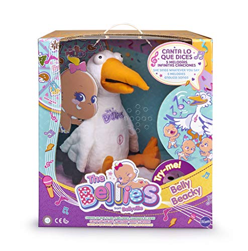 The Bellies - Belly Beacky, Peluche Interactivo para Niños y Niñas a Partir de 3 Años, Multicolor, (Famosa 700015142)