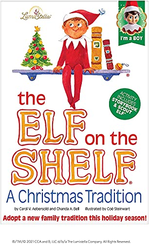 The Elf on the Shelf Tradición de Navidad | Duende en el estante Niño y niña, tono claro, ojos azules | PACK DOBLE | Elfos de Navidad