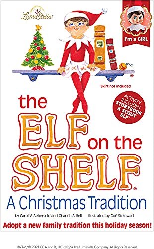 The Elf on the Shelf Tradición de Navidad | Duende en el estante Niño y niña, tono claro, ojos azules | PACK DOBLE | Elfos de Navidad