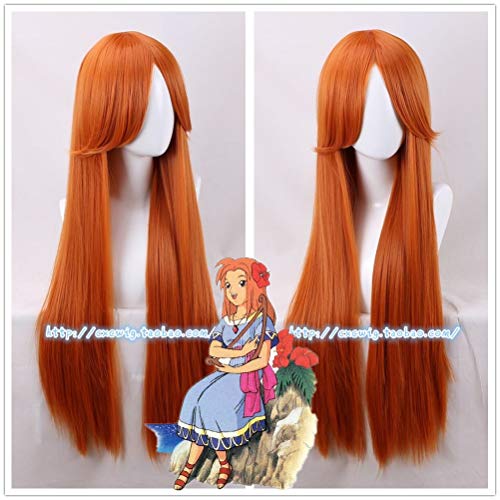 The Legend of Zelda:Link's Awakening Marin orange wig Mebe No Mura Cosplay Wig role Play Girl Marin orange long hair costume