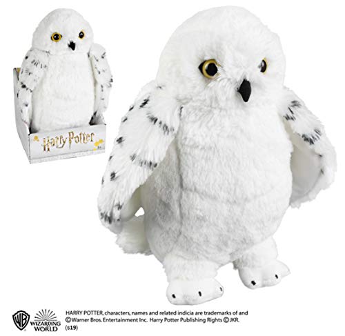 The Noble Collection Harry Potter Hedwig Felpa – 11in (28 cm) Suave búho nevado – Juego de película con Licencia Oficial