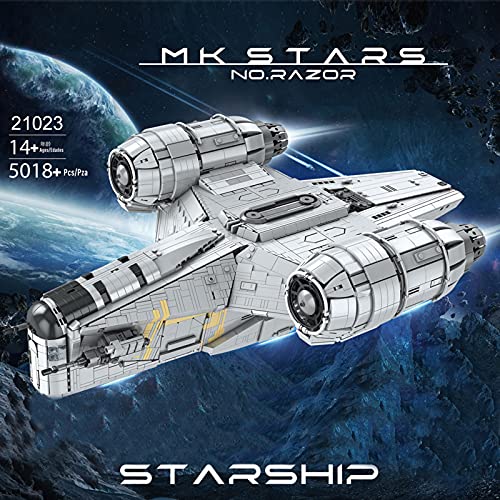 The Razor Crest Architecture Model Molde King 21023 UCS Starship 5018 PCS Bloques de construcción Piezas compatibles con Lego Star Wars,New 2021