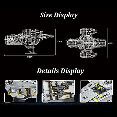 The Razor Crest Architecture Model Molde King 21023 UCS Starship 5018 PCS Bloques de construcción Piezas compatibles con Lego Star Wars,New 2021