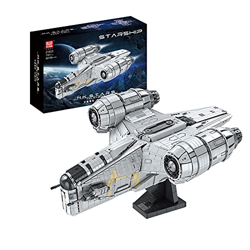 The Razor Crest Architecture Model Molde King 21023 UCS Starship 5018 PCS Bloques de construcción Piezas compatibles con Lego Star Wars,New 2021