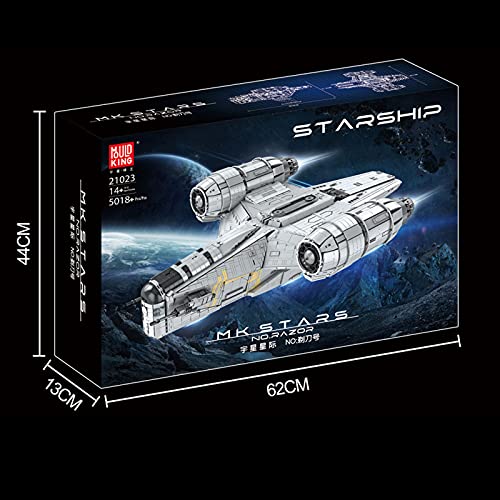 The Razor Crest Architecture Model Molde King 21023 UCS Starship 5018 PCS Bloques de construcción Piezas compatibles con Lego Star Wars,New 2021