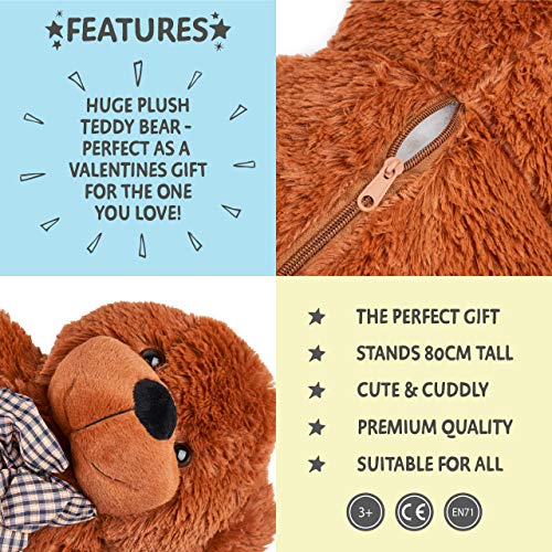 THE TWIDDLERS Oso de Peluche, 80cm - Osito Juguete de Peluche para Seres Queridos