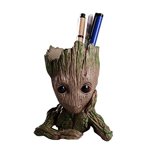 thematys® Baby Groot Maceta - Figura de acción para Plantas y bolígrafos de la película clásica - Perfecto como Regalo - Soy Groot (A) 14x11x7cm