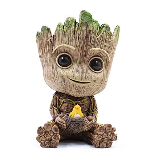 thematys® Baby Groot Maceta - Figura de acción para Plantas y bolígrafos de la película clásica - Perfecto como Regalo - Soy Groot (F Grande 15x8,5x8,5cm)