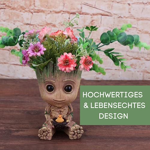 thematys® Baby Groot Maceta - Figura de acción para Plantas y bolígrafos de la película clásica - Perfecto como Regalo - Soy Groot (F Grande 15x8,5x8,5cm)