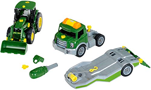 Theo Klein-3908 Camión Transportador Con John Deere Tractor, Juguete, Multicolor (3908)