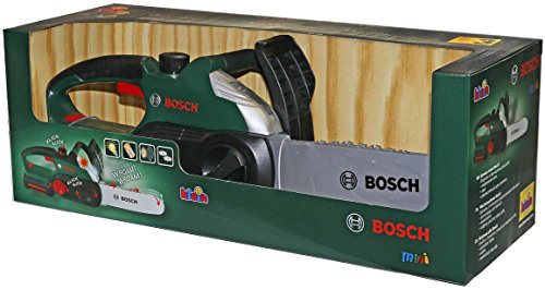 Theo Klein 8399 Sierra de cadena Bosch, Réplica fiel al original apta para niños, Sierra a pilas con efectos de luz y sonido, Medidas: 13 cm x 39.5 cm x 14 cm, Juguete para niños a partir de 3 años