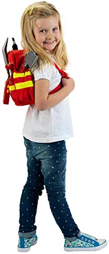 Theo Klein 8900 Mochila de bomberos Fire Fighter Henry, Con linterna a pilas, extintor y mucho más, Mochila robusta con reflector y correas ajustables, Medidas: 28 cm x 25 cm x 8,5 cm,