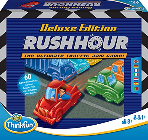 Think Fun - Rush Hour Deluxe, Juego de Mesa en español (TF5050) - Juego: Rush Hour Deluxe