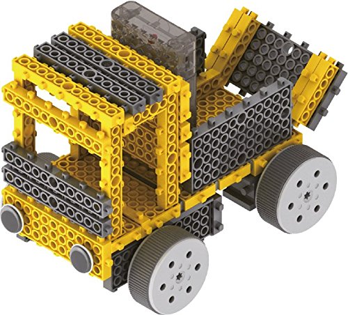 Think Gizmos Equipo de construcción para niños – Ingenious Machines a Control Remoto Kit de Construcción de Juguete (grúa, Carretilla elevadora, topadora y camión volquete)