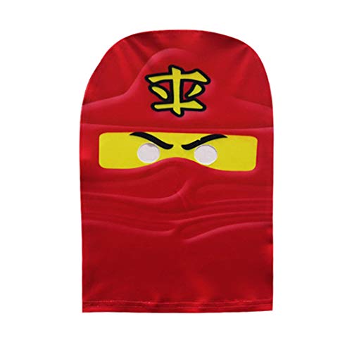 Thombase Disfraz de guerrero ninja para niños cosplay y fiesta de disfraces con arma, rosso, Small