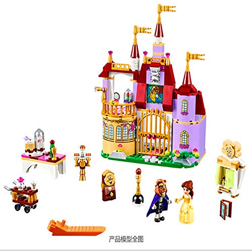 tianluo DIY Casa de muñecas La Bella Y La Bestia Princesa Castillo Modelo Bloques De Construcción Juguetes Construcción Regalo para Niños