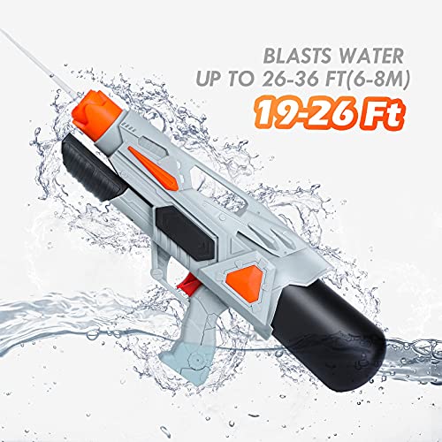 TINLEON Water Gun Soaker Toy: Water Blaster Super Squirt 580cc Regalos de Alta Capacidad de hasta 26 pies de Largo Alcance de Tiro para niños, Adultos, niños, niñas