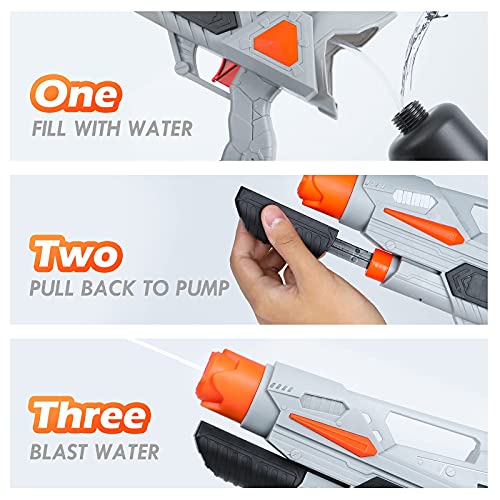 TINLEON Water Gun Soaker Toy: Water Blaster Super Squirt 580cc Regalos de Alta Capacidad de hasta 26 pies de Largo Alcance de Tiro para niños, Adultos, niños, niñas