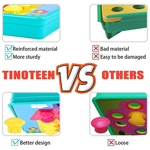 TINOTEEN Uñas Setas Juguete Educativo Temprano para niños y bebés con 50 Botones y 18 imágenes