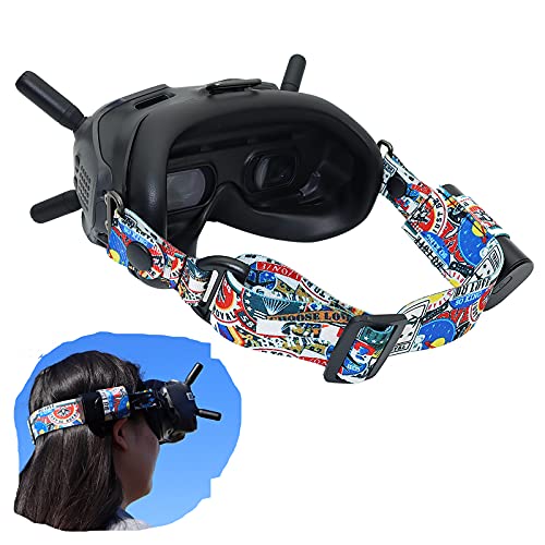 Tmom FPV V2 Gafas Diadema Ajustable Diadema para Gafas de Realidad Virtual, Diadema Fija, Video Gafas Accesorios, FPV Accesorios Bolsa (Diadema + 30cm Carga Cable + Almohadilla para Polvo)