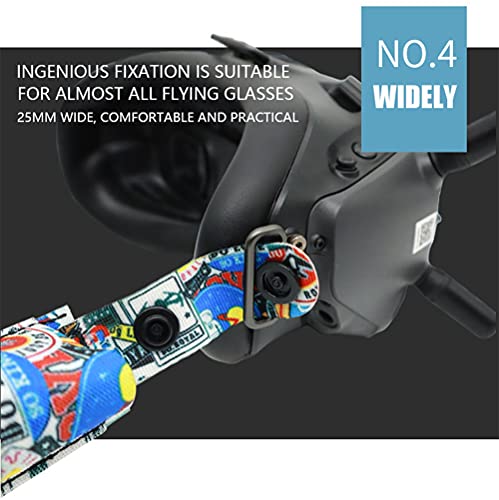 Tmom FPV V2 Gafas Diadema Ajustable Diadema para Gafas de Realidad Virtual, Diadema Fija, Video Gafas Accesorios, FPV Accesorios Bolsa (Diadema + 30cm Carga Cable + Almohadilla para Polvo)