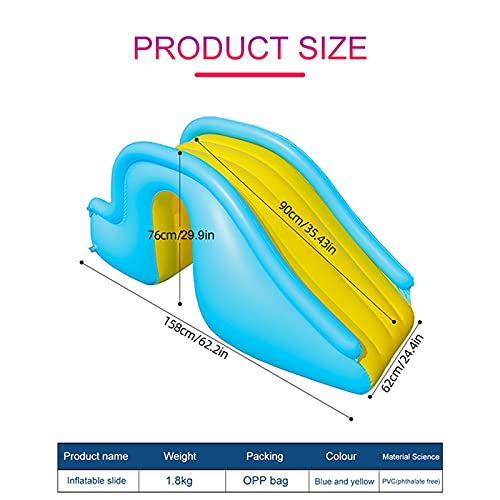 Toboganes De Agua Para Piscinas, Tobogán Acuático Inflable Para Niños,Instalación Recreativa De Juegos Acuáticos,Juegos De Piscina De Verano En El Patio Trasero Juguetes De Agua 150X62X90/158x76x90cm