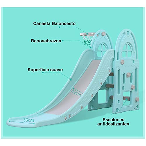 Toboggan XL - Azul - tobogán Infantil para Jardin Parques e Interiores - Columpio y Juguete para jardín Ideal para niños y niñas