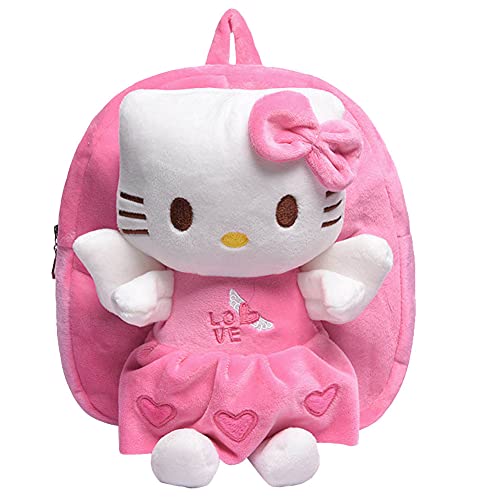 Toddler Kids Mochila Escolar - Tomicy Pequeñas Mochilas Bolsas Escolares de Dibujos Animados Animales para Niñas Primaria 3D Suave Mochila de Felpa Bebe Guarderia Preescolar para 2-5 Años(Hello Kitty)