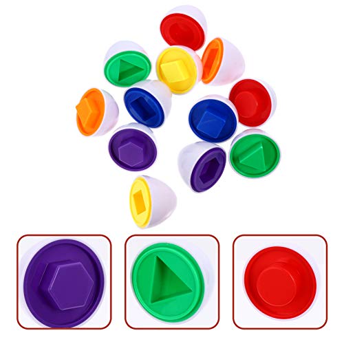 Toddmomy 24 Unidades de Huevos de Pascua a Juego Encuentra Y Combina Huevos Educativos Formas de Juguete Educativos para Niños Y Niños Pequeños Juegos de Caza de Huevos de Pascua