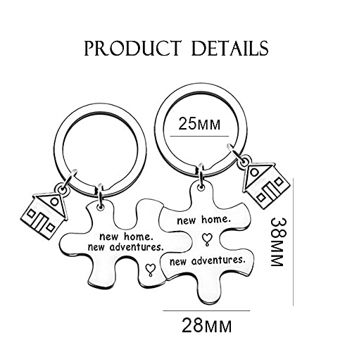 TOFBS Puzzle Partner Llavero Colgante Set Letters de aleación de acero inoxidable con grabado Llavero de pareja Amor Amistad Regalos Plata (2 PCS#4)