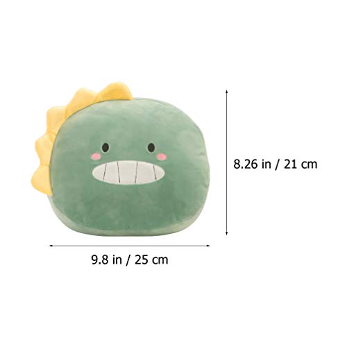 Tomaibaby Animal de Peluche Calentador de Manos Juguetes Dibujos Animados Felpa Almohada de Tiro Calentador de Manos Muñeca de Juguete Invierno (Dinosaurio Verde)