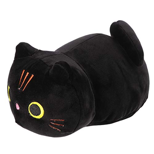 Tomaibaby Gato de Felpa Almohada para Abrazar Gatito Suave Gatito Animales de Peluche Juguete de Peluche Animado Gatos para Niñas Bebé Niños Negro