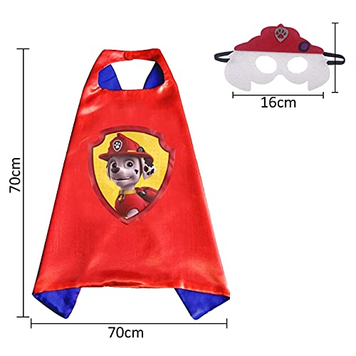 Tomicy Disfraces de la Patrulla Canina para niños Capas de la Patrulla Canina Máscaras de Fiesta de la Patrulla Canina Perro Cachorro Cosplay Decoración para Fiestas