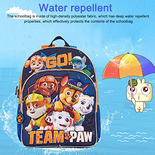 Tomicy Paw Patrol Mochilas Escolares Niños, Mochila Escolar Mighty Pups, Mochila Infantil Colegio o Guarderia, Material Escolar para Niños Patrulla Canina, Regalos para Niños Niñas