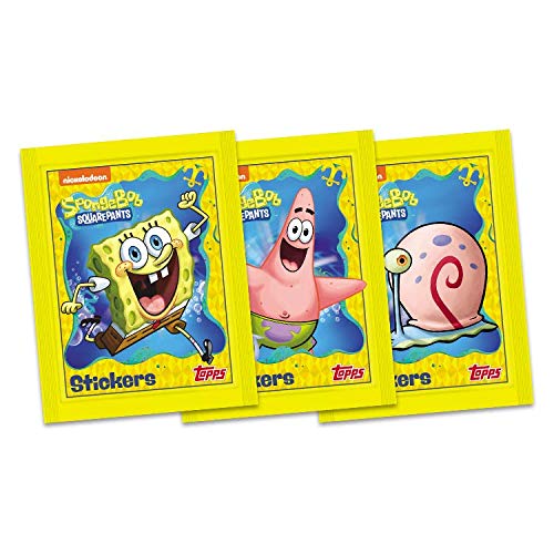 Topps- Spongebob Squarepants Display 30 Unidades de: Bob Esponja - Cromos + Carta, Color (67268D)