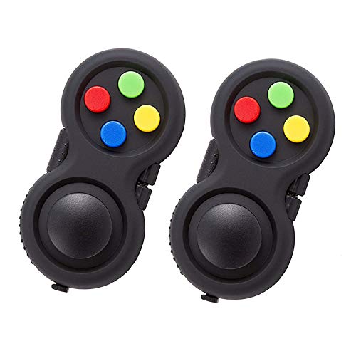 Topways® Fidget Pad con 8 Funciones de Fidget, Reductor de estrés de la Segunda generación de Fidget Toy Cube Retro Controller.