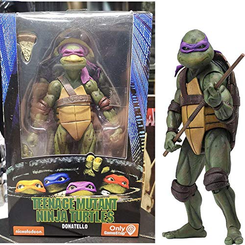 Tortuga Ninja: 7 Pulgadas Figura De Acción De 1990 Personaje De La Película Versión Móvil De Marionetas Colección Animada Modelo Estatua Decoración, Regalos De Cumpleaños para Niños A