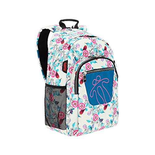 TOTTO MA04ECO021-1810N-3SG Mochila Escolar Adaptable a Carro, Acuareles, Talla Única, Multicolor