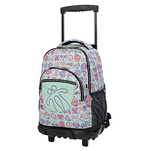 TOTTO MORRAL Rue BOMPER RENGLON Mochila con Ruedas, Juventud Unisex, Estampado (Multicolor), Talla Única