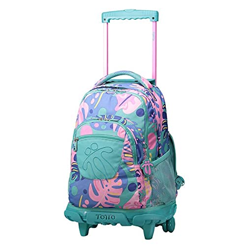 TOTTO MORRAL Rue BOMPER RENGLONES Mochila con Ruedas, Juventud Unisex, Estampado (Multicolor), Talla Única