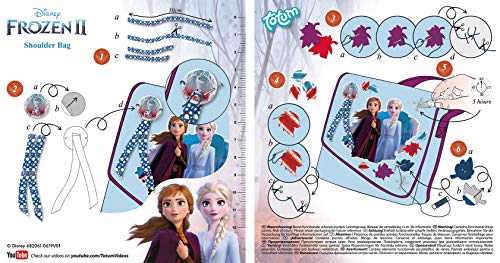 Totum- TM Essentials Disney Frozen II Do It Yourself Schultertasche: Umhänge-Tasche Zum Selber Verzieren mit Plastikdiamanten Bolso de Hombro Conjunto de Pintura, Multicolor (682061)