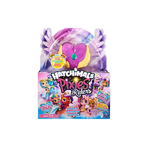 Toy Galaxy Juego compatible con hatchimal Pixies Riders con función misteriosa juguetes de hadas voladores para niñas de 3 años en adelante - Lila Luna reemplazo para Hatchimals