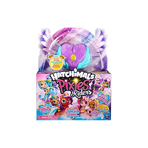 Toy Galaxy Juego compatible con hatchimal Pixies Riders con función misteriosa juguetes de hadas voladores para niñas de 3 años en adelante - Moonlight Mia reemplazo para Hatchimals