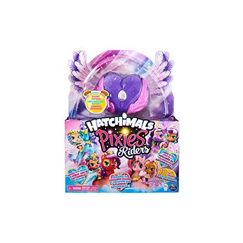 Toy Galaxy Juego compatible con hatchimal Pixies Riders con función misteriosa juguetes de hadas voladores para niñas de 3 años en adelante - reemplazo de purpurina negra para Hatchimals