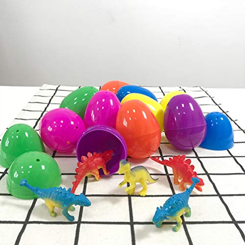 TOYANDONA 12 Piezas Dinosaurio Huevos de Pascua Vacíos Rellenables Dino Juguetes Regalo Sorpresa para Niños Bebé Niño Niños Niñas Niños Cumpleaños Fiesta Suministros Favores