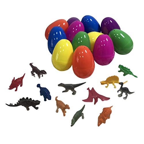 TOYANDONA 12 Piezas Dinosaurio Huevos de Pascua Vacíos Rellenables Dino Juguetes Regalo Sorpresa para Niños Bebé Niño Niños Niñas Niños Cumpleaños Fiesta Suministros Favores