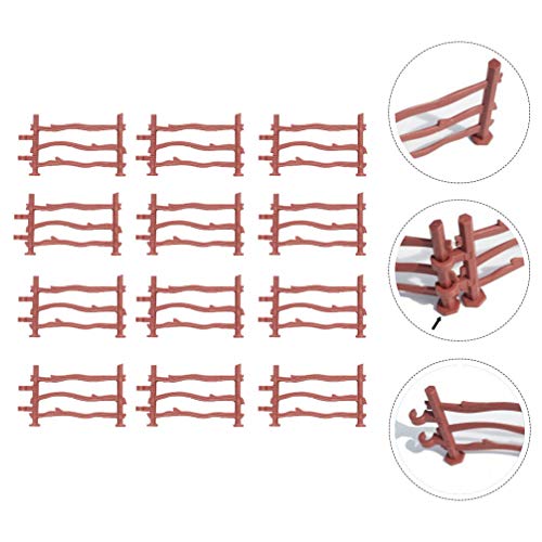 TOYANDONA 60 Unids Corral Accesorios de Panel de Cercado Conjunto de Paneles de Cerca de Plástico Juguete de Cerca para Niña Niño Juguetes de Granja