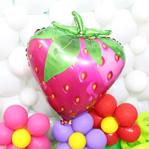 Toyandona - Globos de fruta de fresa, 2 unidades, para cumpleaños, bodas, suministros para niños, regalos